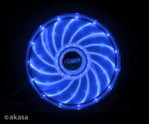 prídavný ventilátor Akasa Vegas LED 12 cm modrá - VÝPREDAJ