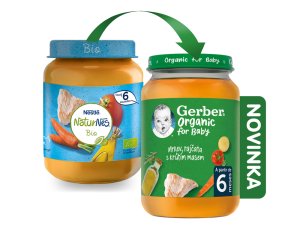 GERBER Organic detský príkrm mrkva a paradajky s morčacím mäsom 190 g - VÝPREDAJ