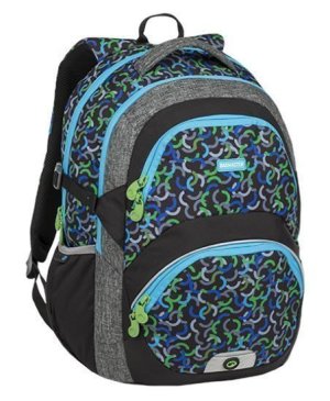 Bagmaster Školský batoh THEORY 9 E GREEN/BLUE/BLACK - VÝPREDAJ