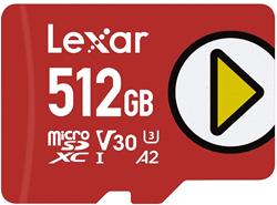 Lexar pamäťová karta 512GB PLAY microSDXC™ UHS-I cards, čítanie 150MB/s C10 A2 V30 U3 - VÝPREDAJ