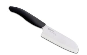 KYOCERA keramický profesionálny kuchynský nôž, biela čepeľ - 11,5 cm, čierna rukoväť - VÝPREDAJ