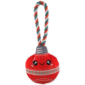 Hračka Dog Fantasy Winter Tale ozdoba vianočná pískacia, červená 30cm - VÝPREDAJ