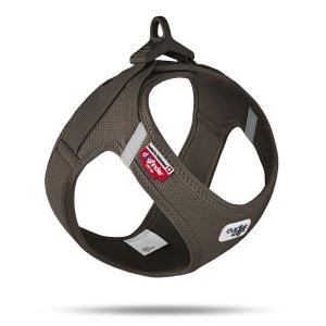 CURLI Postroj pre psov so sponou Air-Mesh Brown, L, 8-13 kg - VÝPREDAJ
