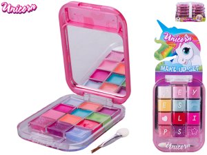 Unicorn make-up paletka so zrkadielkom s leskami na pery 6 ks a oč. tiene 2 farby / VB - mix variantov či farieb - VÝPREDAJ