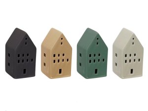 DEKORÁCIA VIANOČNÝ LED DOMČEK 10,3X5,5 CM - mix variantov či farieb - VÝPREDAJ