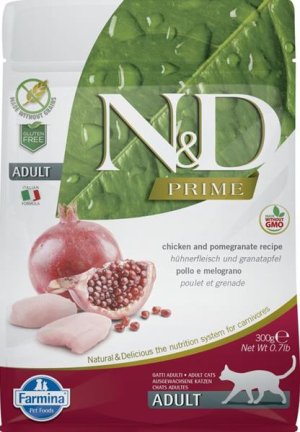 N & D PRIME Cat Grain Free Adult Chicken & Pomegranate 0,3 kg - VÝPREDAJ