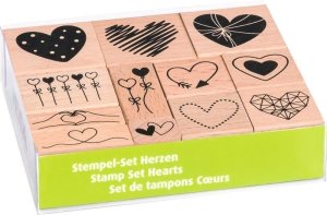 HEYDA Set pečiatok srdiečka 12 ks - VÝPREDAJ