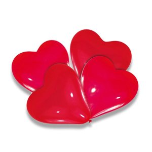 Nafukovacie balóniky - srdce 4 ks - VÝPREDAJ