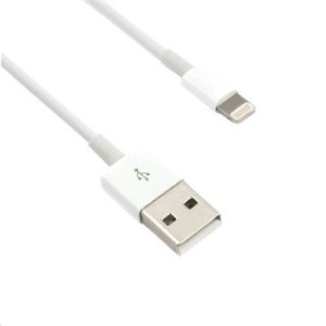 C-TECH Kábel USB 2.0 Lightning (IP5 a vyšší) nabíjací a synchronizačný kábel, 2m, biely - VÝPREDAJ