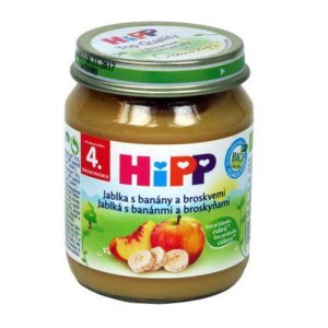HiPP BIO jablkový s banánmi a broskyňami 125 g - VÝPREDAJ