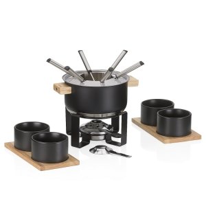 Fondue sada Gunten nerez čierna 19,0 cm 20,0 cm 1,6 l KL-10068 - VÝPREDAJ