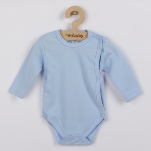 Dojčenské body celorozopínací New Baby Classic modré - 56 (0-3m) - VÝPREDAJ