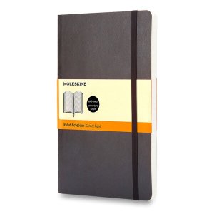 Zápisník Moleskine - mäkké dosky L, linajkový, čierny - VÝPREDAJ