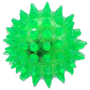 Hračka Dog Fantasy loptička LED zelená 5cm - VÝPREDAJ