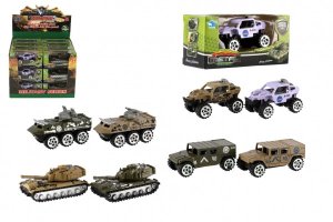 Tank / Auto vojenskej / Obrnený transportér kov 7cm - mix variantov či farieb - VÝPREDAJ