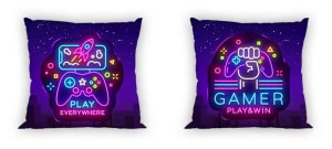 FARO Obliečka na vankúšik Gamer Neon Bavlna, 40/40 cm - VÝPREDAJ