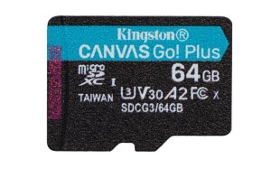 Kingston 64GB microSDHC Canvas Go! PLus 170R/100W U3 UHS-I V30 Card bez adaptéra - VÝPREDAJ