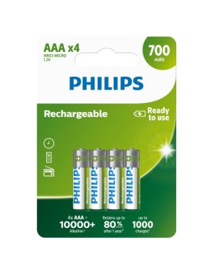 Batéria Philips R03B4A70/10 nabíjací AAA 700 mAh 4ks - VÝPREDAJ