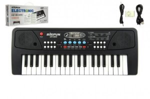 Pianko / Organ / Klávesy 37 klávesov, napájanie na USB + prehrávač MP3 + mikrofón plast 40cm - VÝPREDAJ