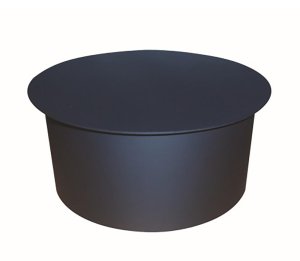 Viečko dymové 125mm t.1,5mm ČER - VÝPREDAJ