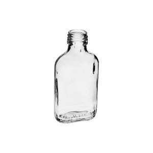 Fľaša ploskačka 100ml sklenená - VÝPREDAJ