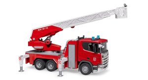 Bruder Hasičské auto Scania s rebríkom - VÝPREDAJ