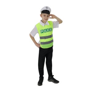 Detský kostým dopravný policajt (S) e-obal - VÝPREDAJ