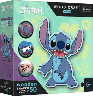 Trefl Wood Craft Junior puzzle Lilo & Stitch 50 dielikov - VÝPREDAJ