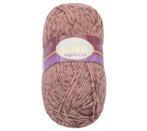 Priadza TWEED - 100g / 195 m - ružová s nopkami - VÝPREDAJ