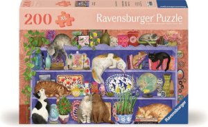 RAVENSBURGER Puzzle Mačky v regáli 200 dielikov - VÝPREDAJ