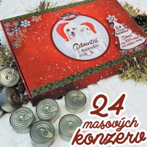 FALCO Adventný kalendár, 24 x konzerva 120 g - VÝPREDAJ
