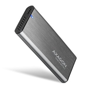 AXAGON EEM2-SG2, USB-C 3.2 Gen 2 - M.2 NVMe & SATA SSD kovový RAW box, bezskrutkový, strieborný - VÝPREDAJ