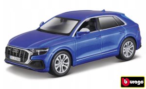 Bburago - Autá HOBBY, Audi SQ8, modrá metalíza, 1:32 - VÝPREDAJ