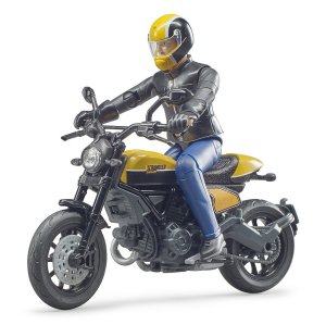 Bruder 63053 BWORLD Motocykel Scrambler Ducati Cafe Racer s jazdcom - VÝPREDAJ