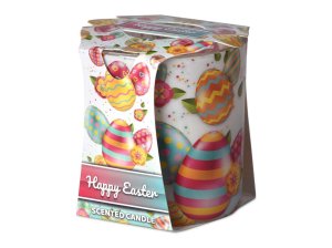 Sklo Verona 73x77 mm Easter Colour eggs, vonná sviečka - VÝPREDAJ