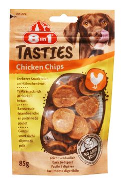 Pochúťka 8in1 Tasties Chicken Chips 85g - VÝPREDAJ