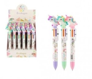 Ceruzka/pero jednorožec 6 farieb 17cm plast - mix variantov či farieb - VÝPREDAJ