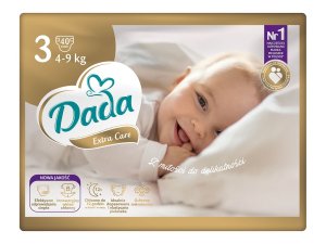 DADA Extra Care Plienky jednorazové 3 Midi (4-9 kg) 40 ks - VÝPREDAJ