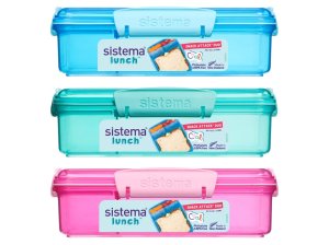 Sistema Delený desiatový box Lunch Snack Attack Duo s 2 oddelenými priehradkami 975 ml, mix - VÝPREDAJ
