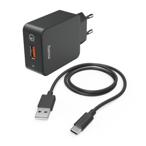 Hama set: rýchla USB nabíjačka QC 3.0 19,5 W + kábel USB AC 1,5 m - VÝPREDAJ